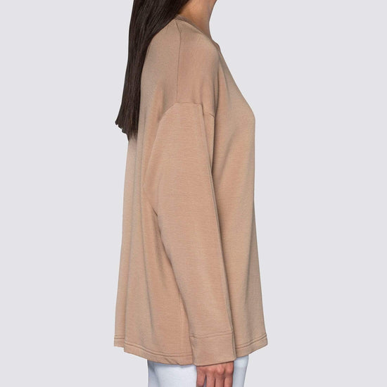 Camel | The Oversized V-Neck