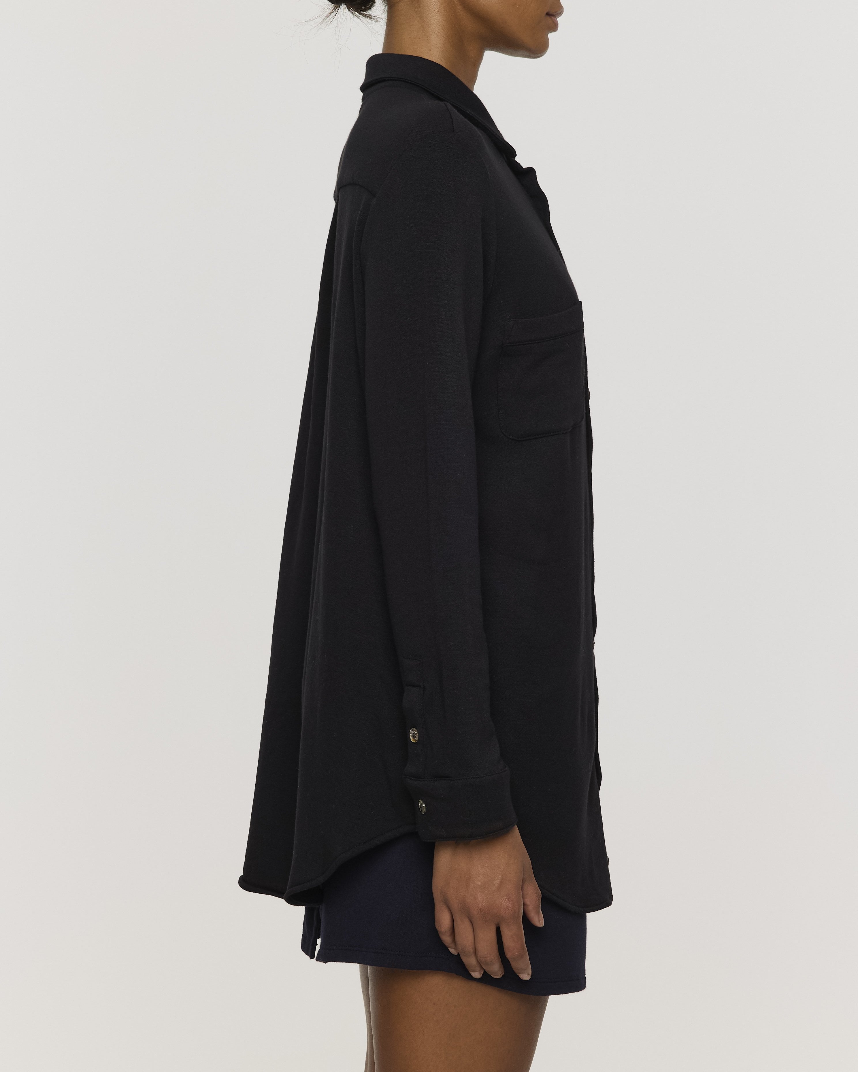 Black | The Boyfriend Shirt by Bleusalt