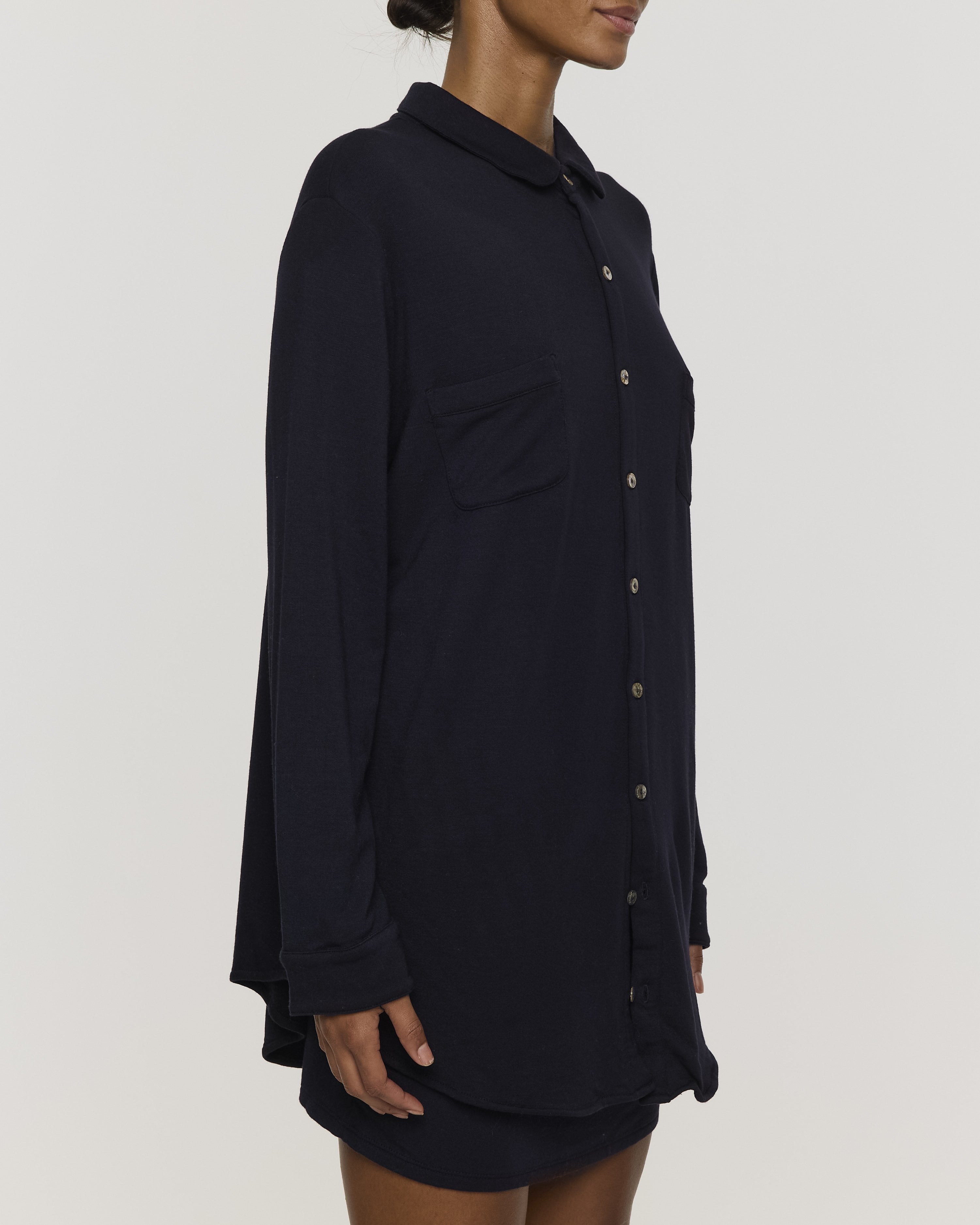 Navy | The Boyfriend Shirt by Bleusalt