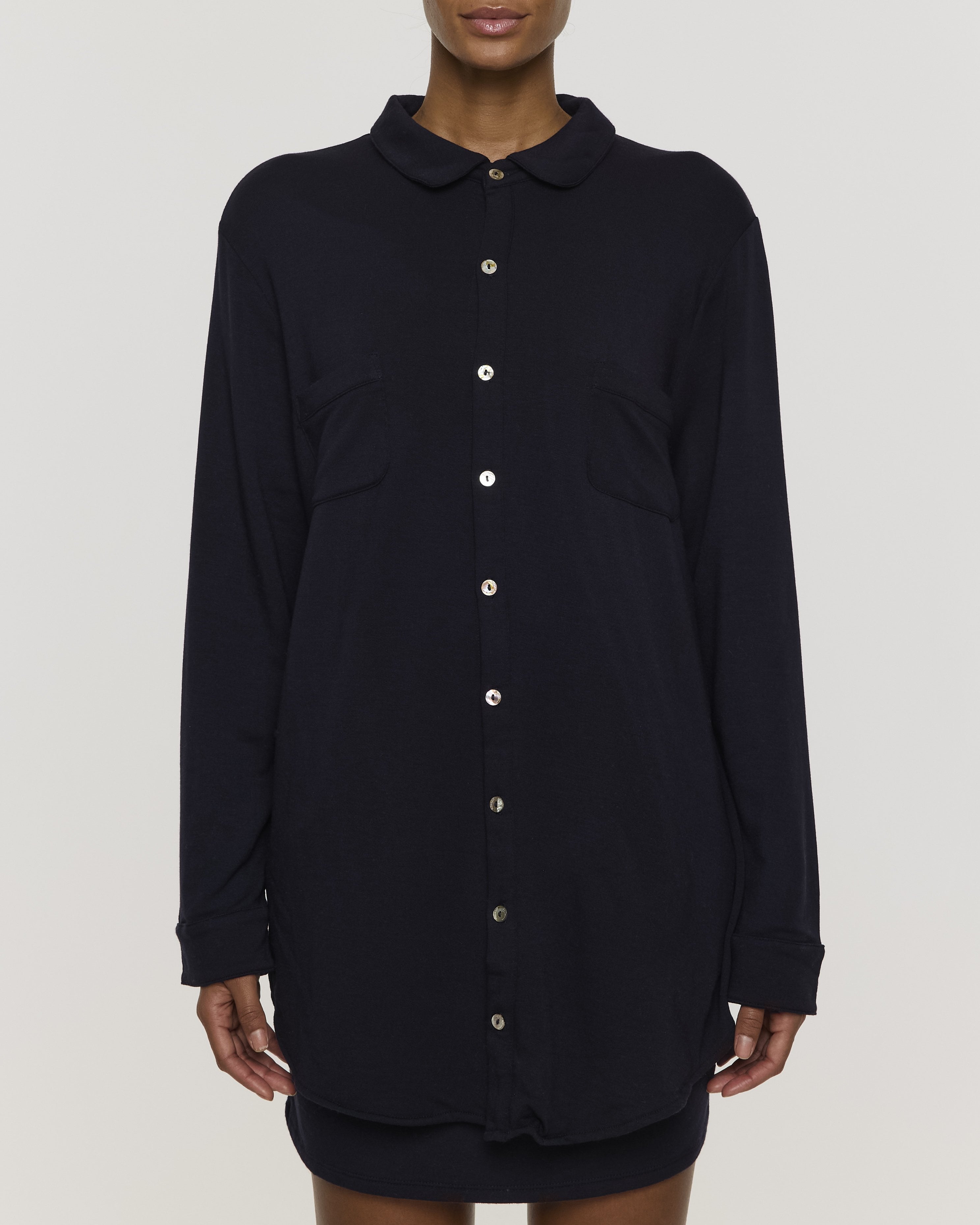 Navy | The Boyfriend Shirt by Bleusalt