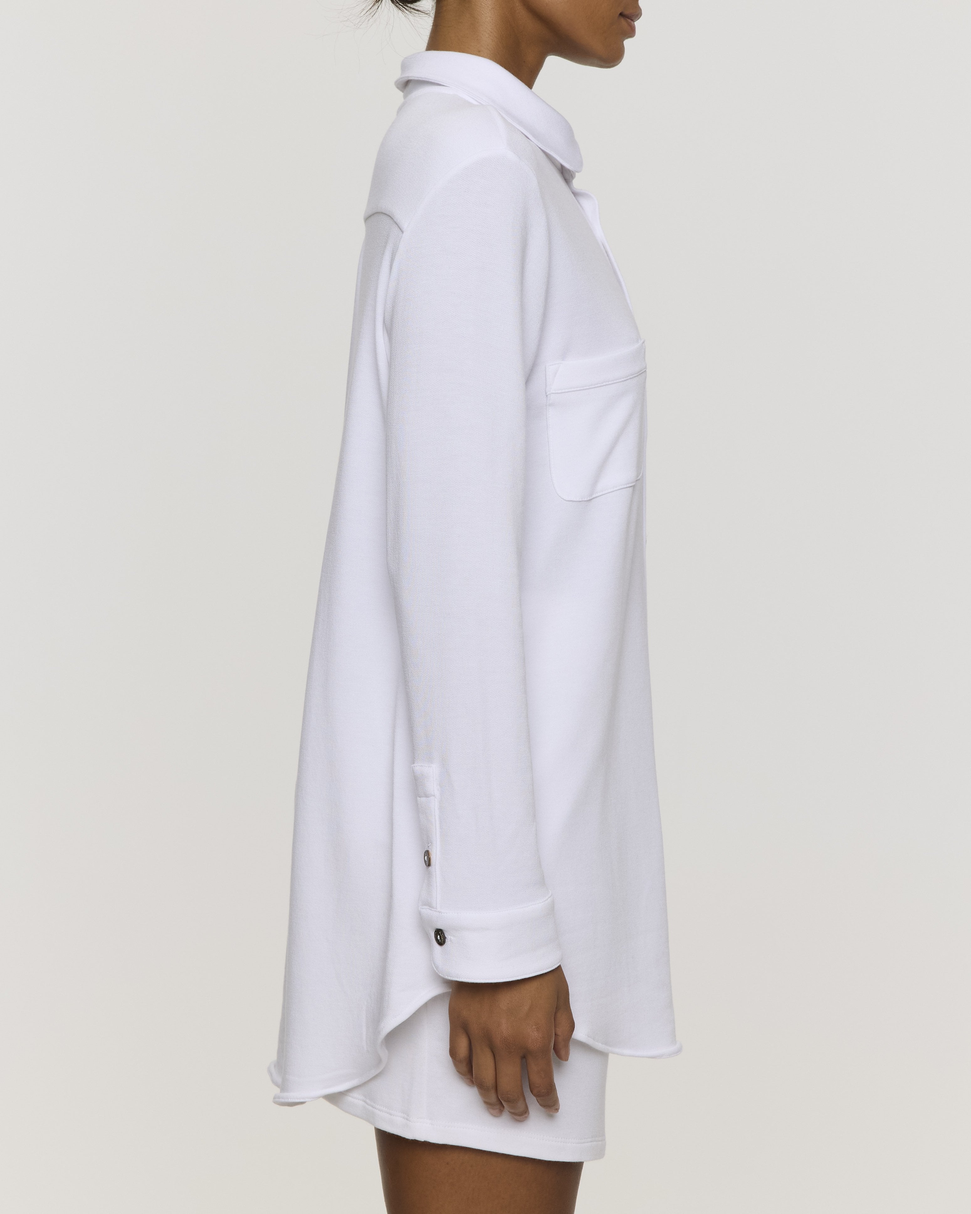 White | The Boyfriend Shirt by Bleusalt