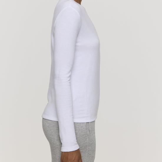 White | Women's Long Sleeve Crew Shirt