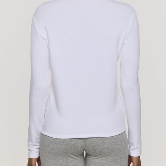 White | Women's Long Sleeve Crew Shirt