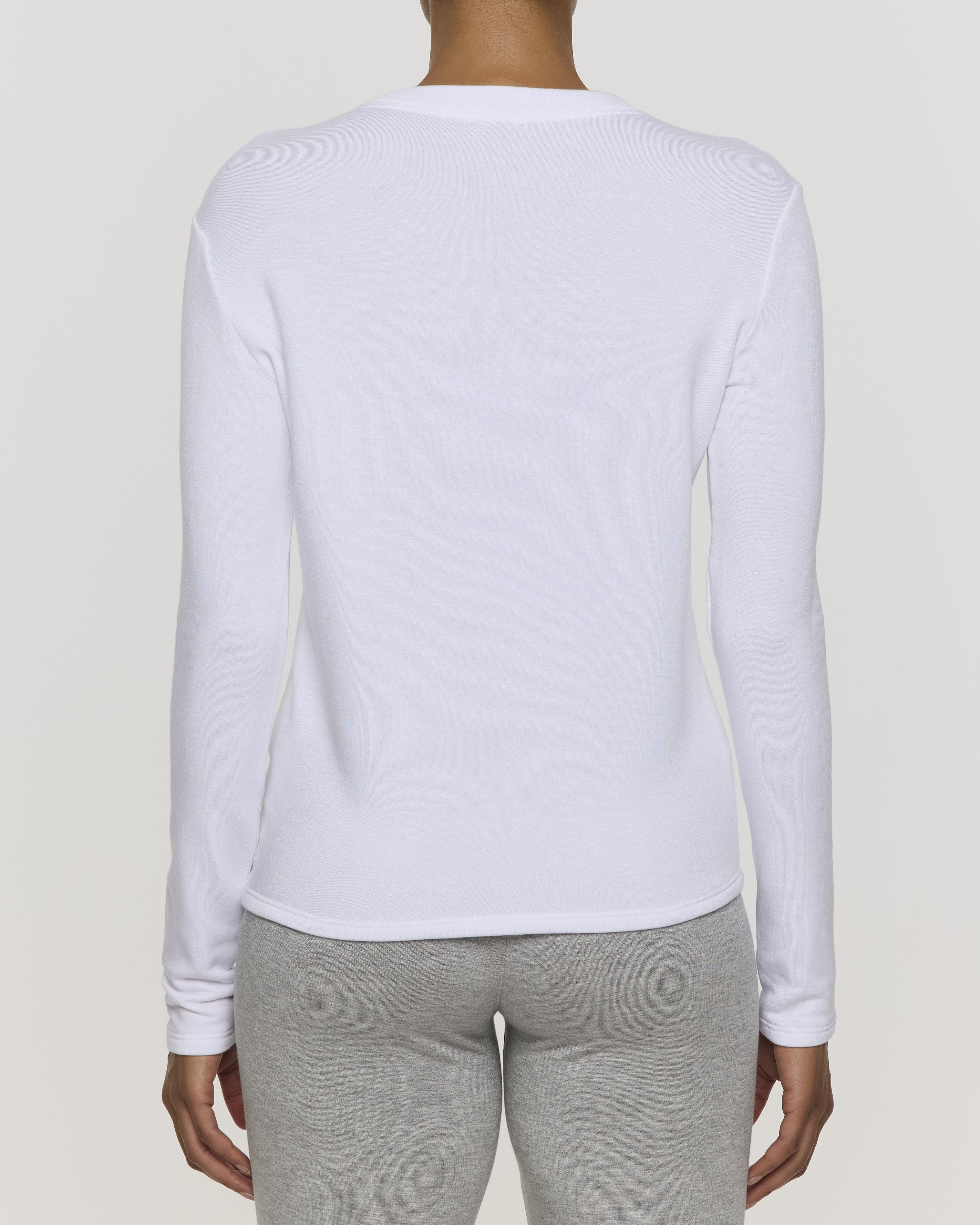 White | Women's Long Sleeve Crew Shirt