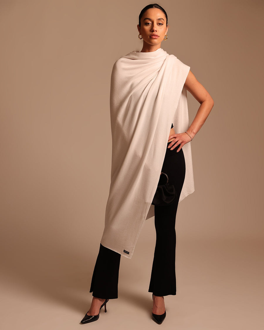Bleusalt two-yard wrap styled in a capsule wardrobe