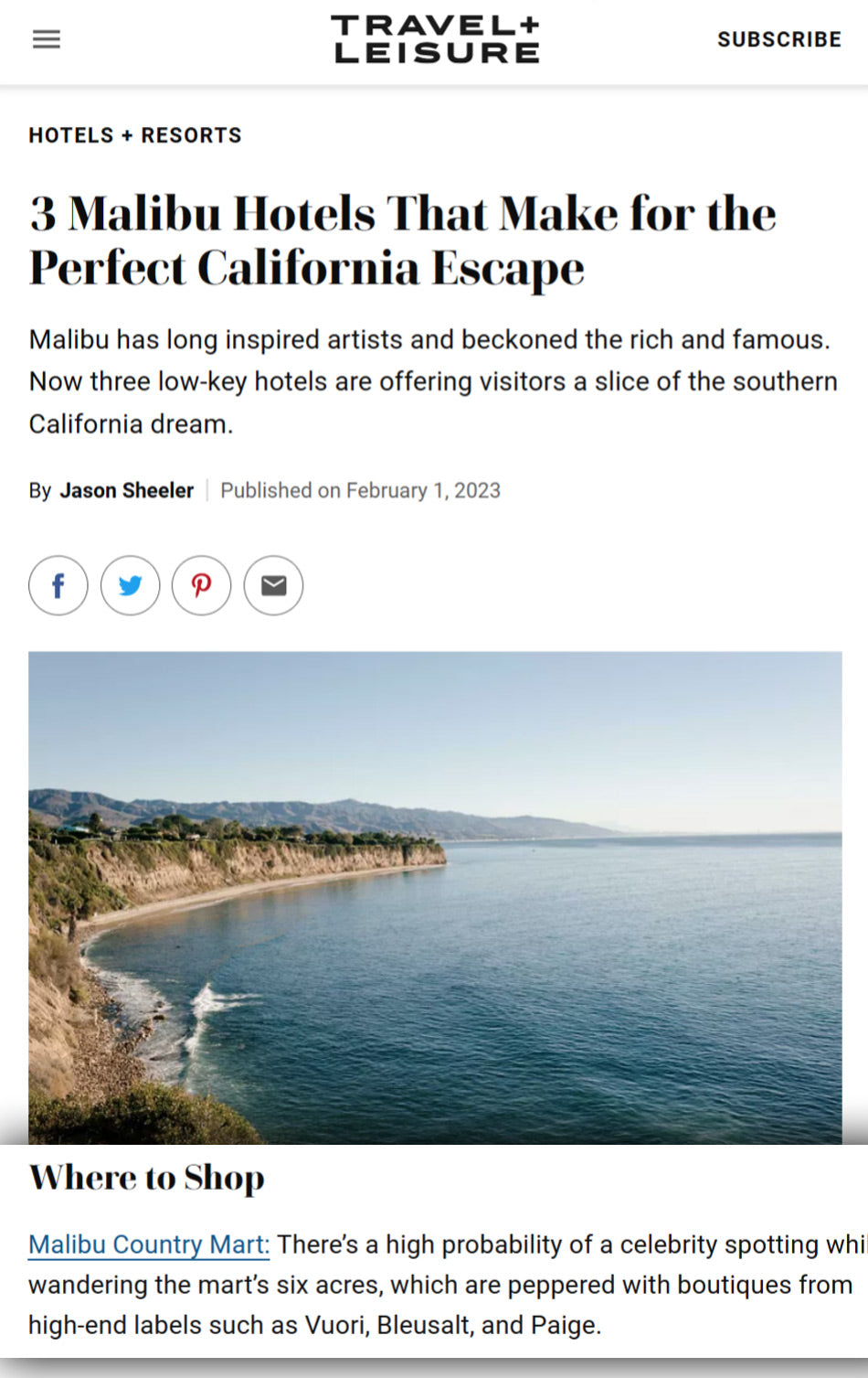 3 Malibu Hotels that make for the Perfect California Escape