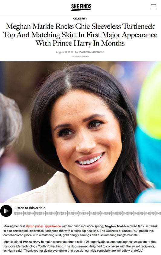 Meghan Markle in an A-line skirt