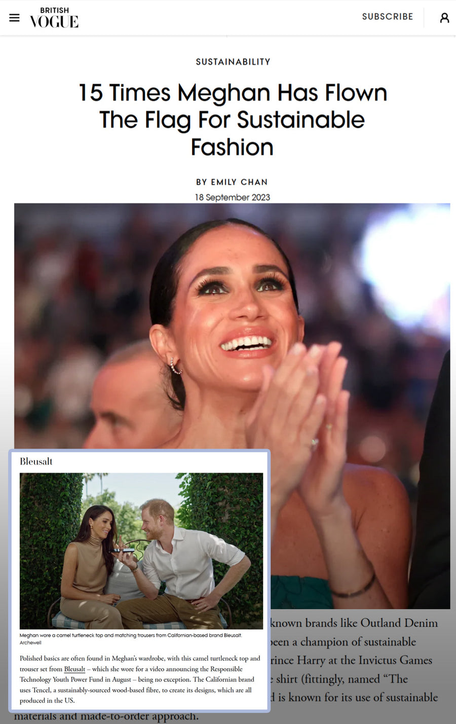 15 Times Meghan Has Flown The Flag For Sustainable Fashion