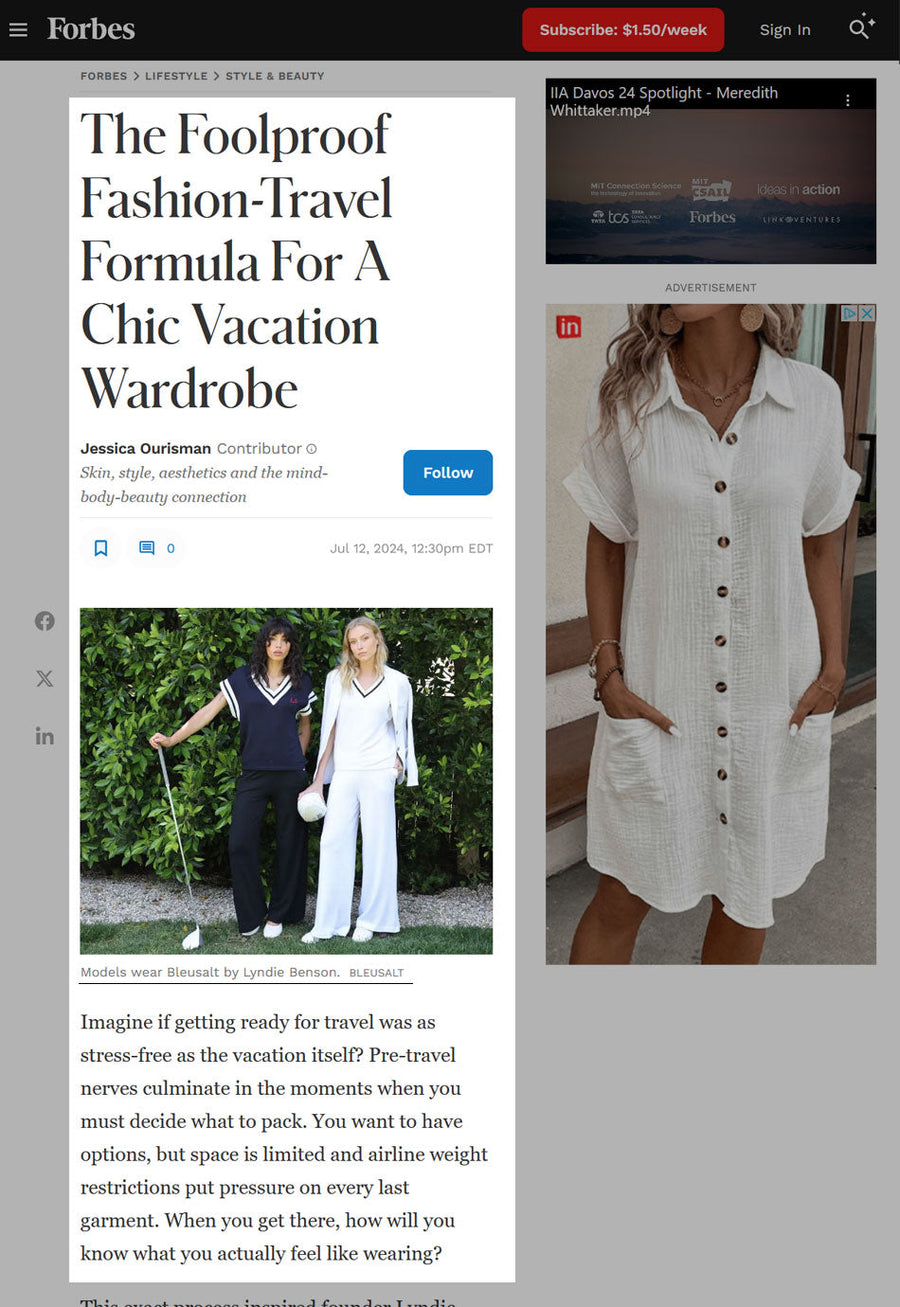 The Foolproof Fashion-Travel Formula For A Chic Vacation Wardrobe