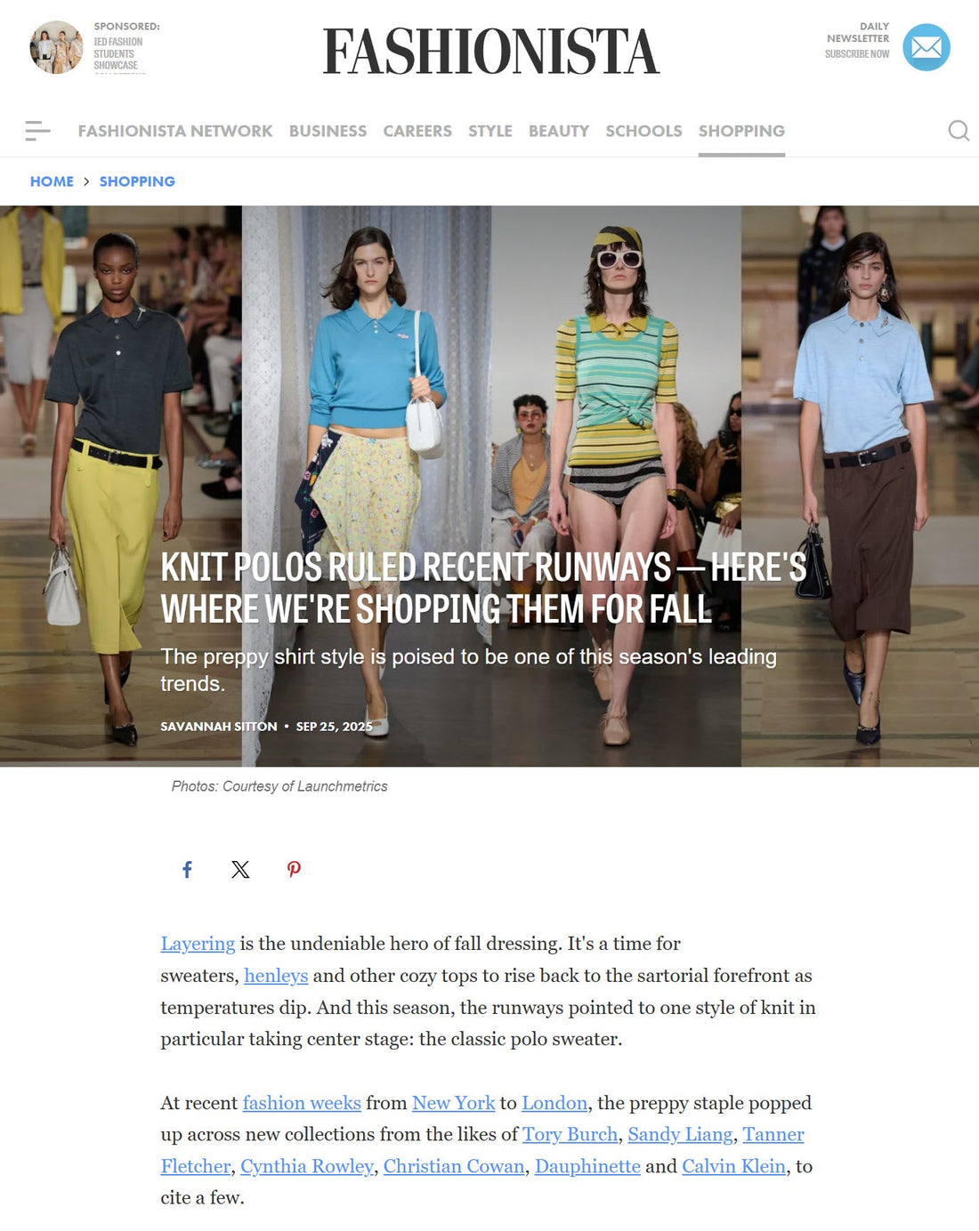 Knit Polos Ruled Recent Runways — Here's Where We're Shopping Them for Fall