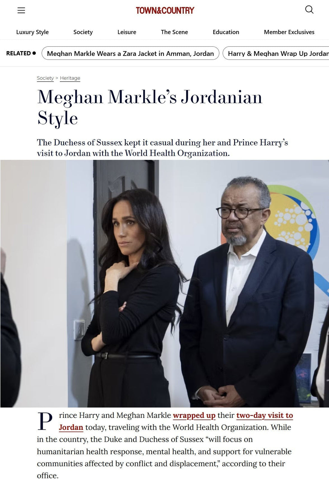 Meghan Markle’s Jordanian Style