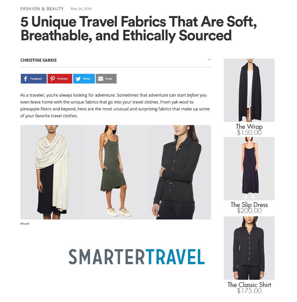 5 Unique Travel Fabrics That Are Soft, Breathable, and Ethically Sourced-Bleusalt