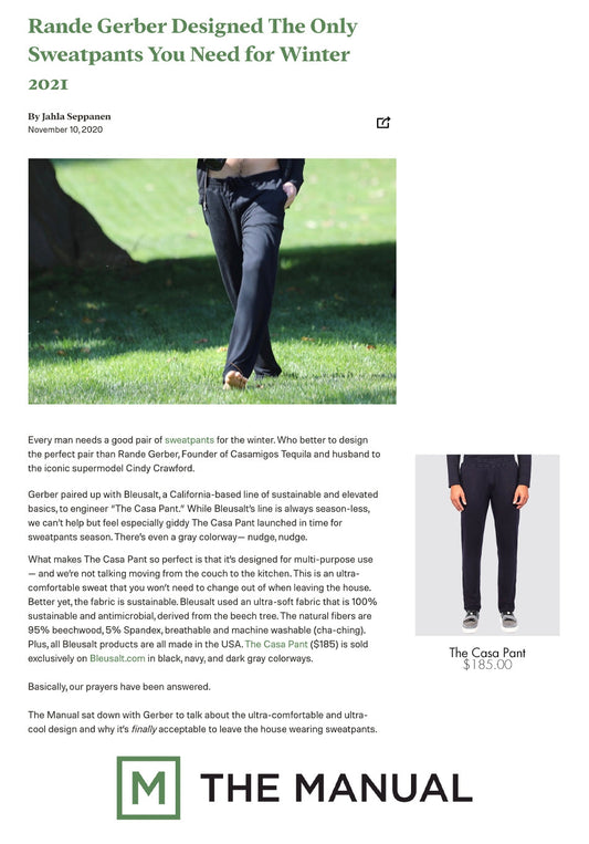 Rande Gerber Designed The Only Sweatpants You Need for Winter 2020-Bleusalt