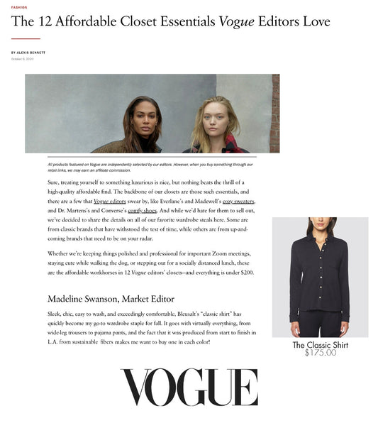 The 12 Affordable Closet Essentials Vogue Editors Love-Bleusalt
