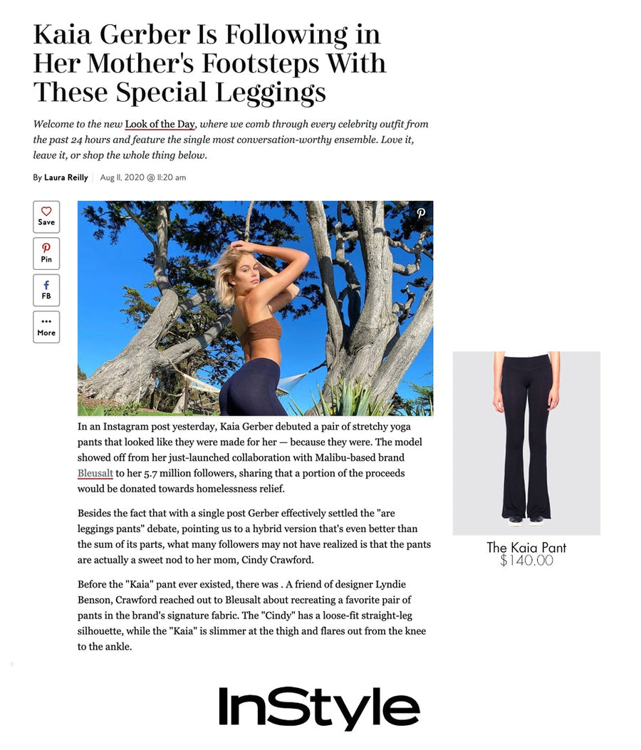 Kaia Gerber Is Following in Her Mother's Footsteps With These Special Leggings-Bleusalt
