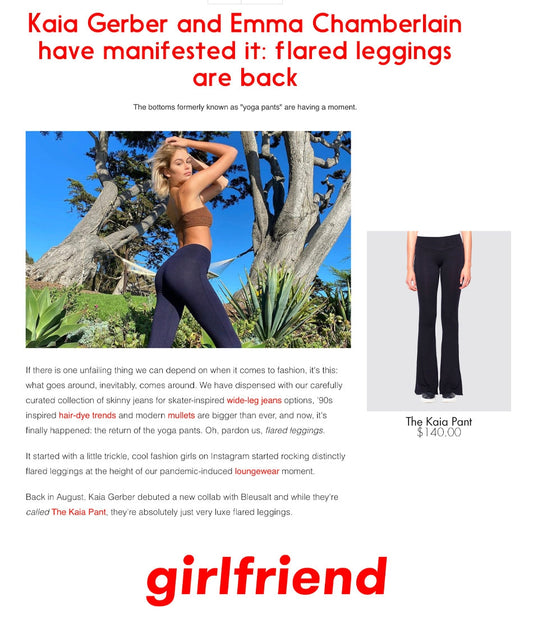 Kaia Gerber and Emma Chamberlain have manifested it: flared leggings are back-Bleusalt