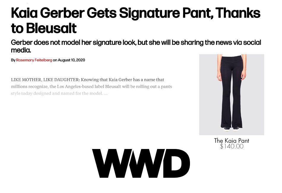 Kaia Gerber Gets Signature Pant, Thanks to Bleusalt-Bleusalt