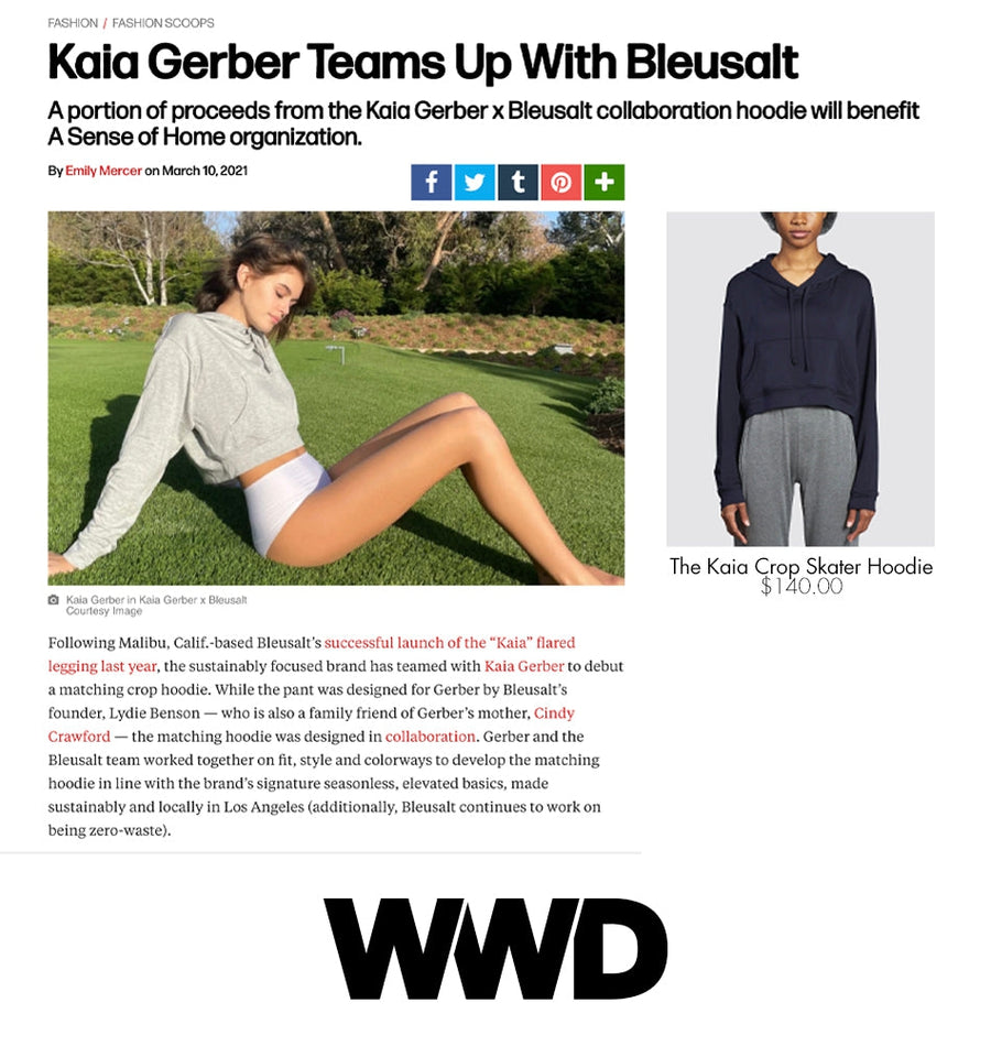 Kaia Gerber Teams Up With Bleusalt-Bleusalt