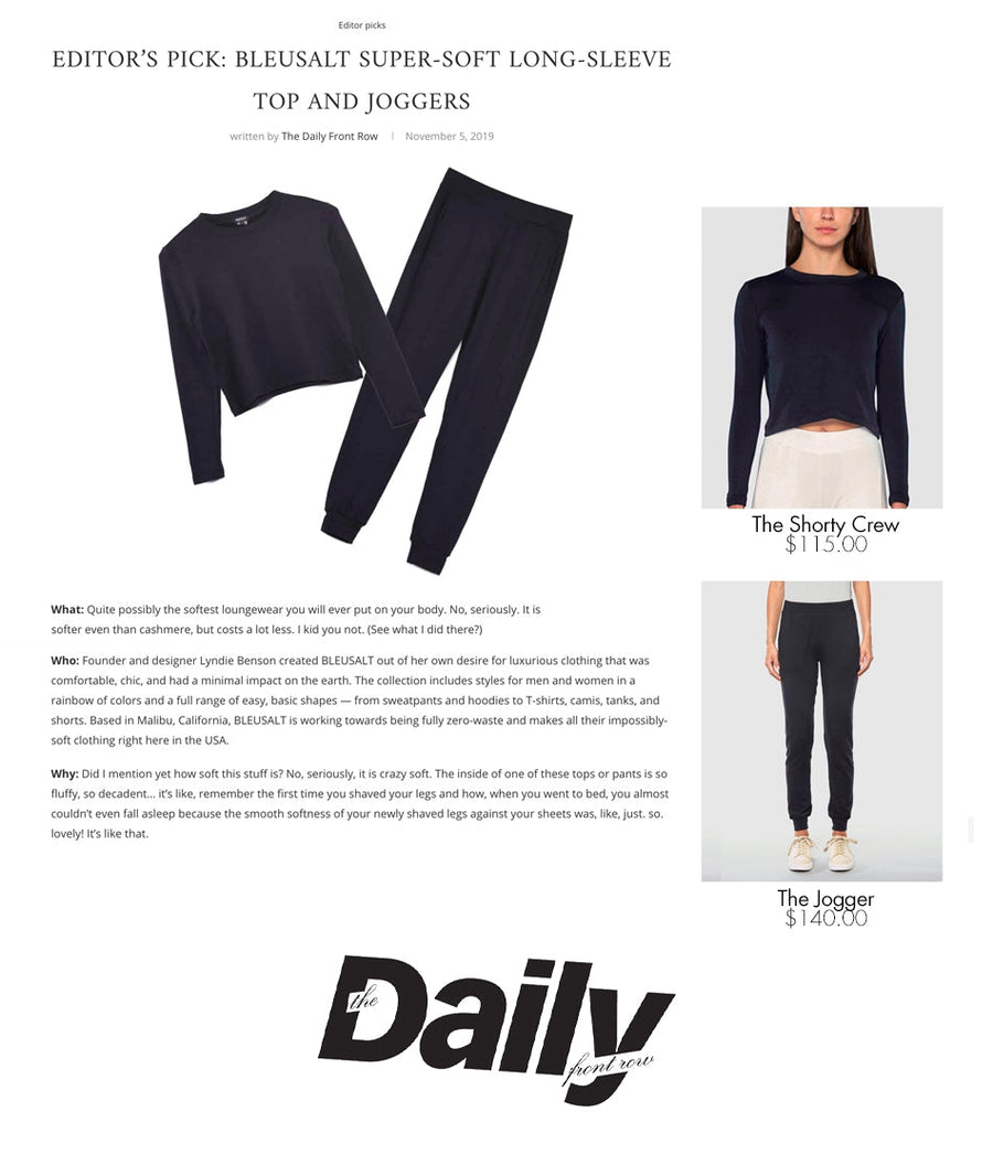 Editor’s Pick: BLEUSALT Super-Soft Long-Sleeve Top and Joggers-Bleusalt