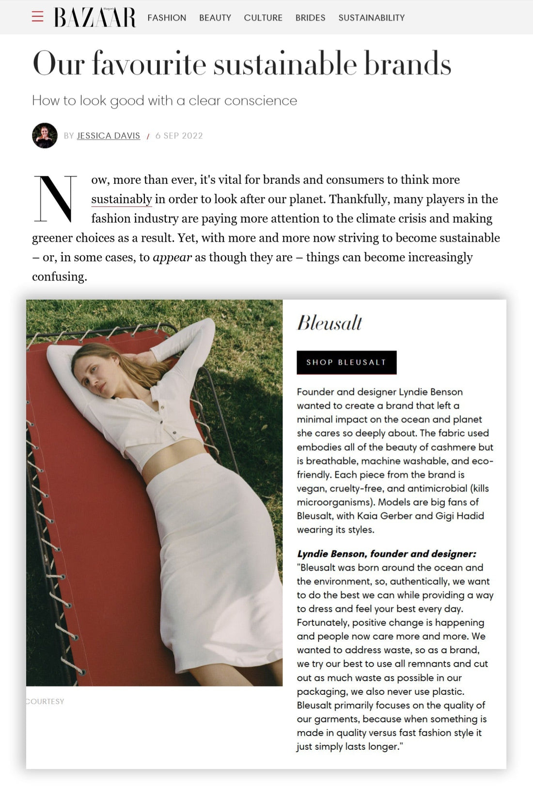 Our favourite sustainable brands-Bleusalt