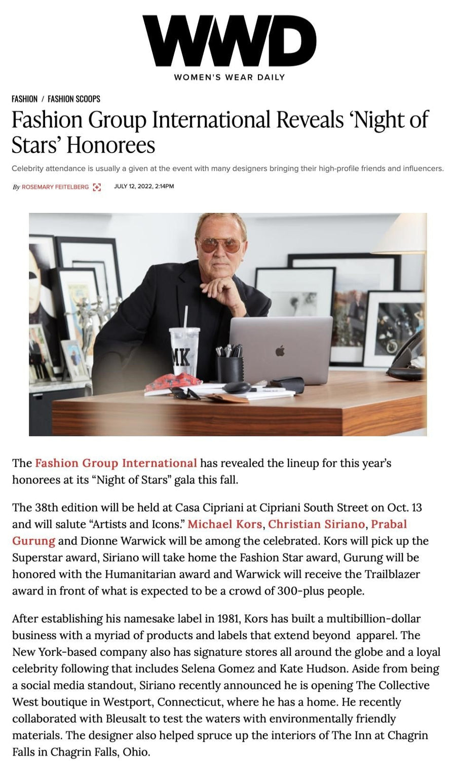Fashion Group International Reveals 'Night of Stars' Honorees-Bleusalt