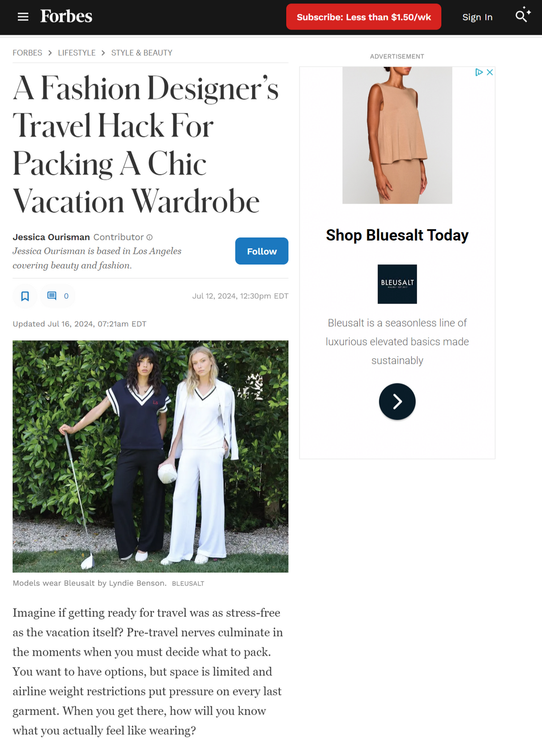 A Fashion Designer’s Travel Hack For Packing A Chic Vacation Wardrobe