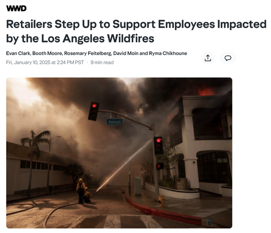 Retailers Step Up to Support Employees Impacted by the Los Angeles Wildfires