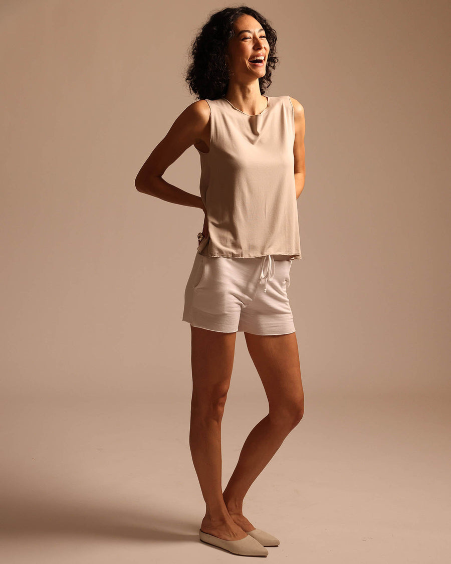 Bleusalt Swing Top and shorts in a coordinated wardrobe look