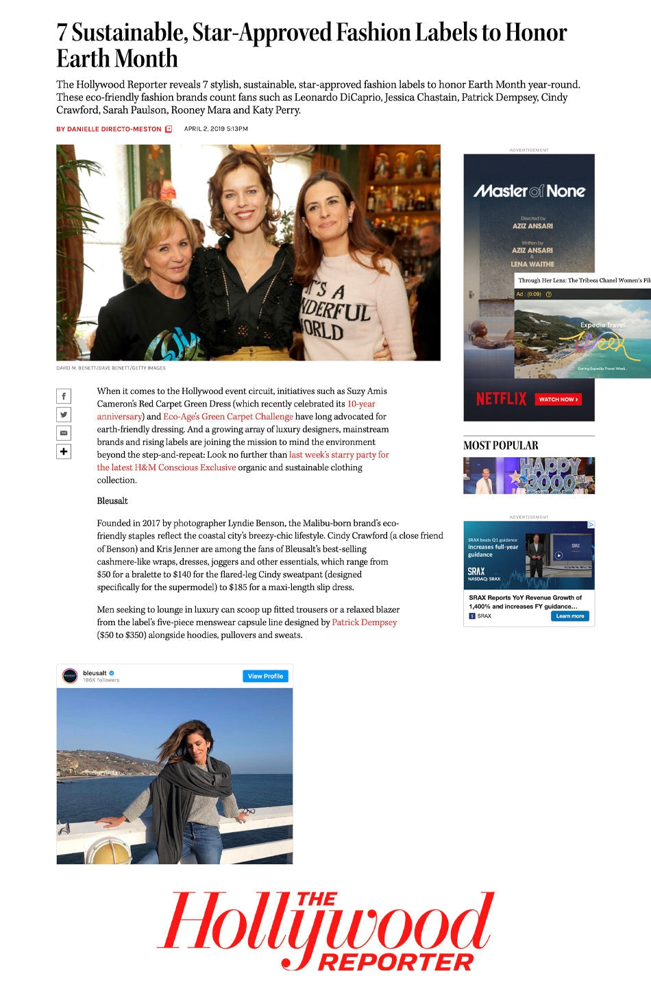 7 Sustainable, Star-Approved Fashion Labels to Honor Earth Month-Bleusalt