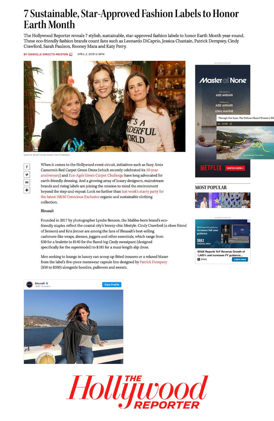 7 Sustainable, Star-Approved Fashion Labels to Honor Earth Month-Bleusalt