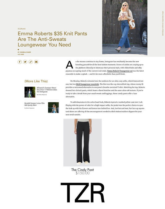 Emma Roberts' Loungewear Set From H&M Is Selling Out, Fast-Bleusalt
