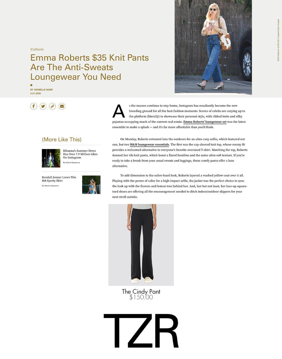 Emma Roberts' Loungewear Set From H&M Is Selling Out, Fast-Bleusalt