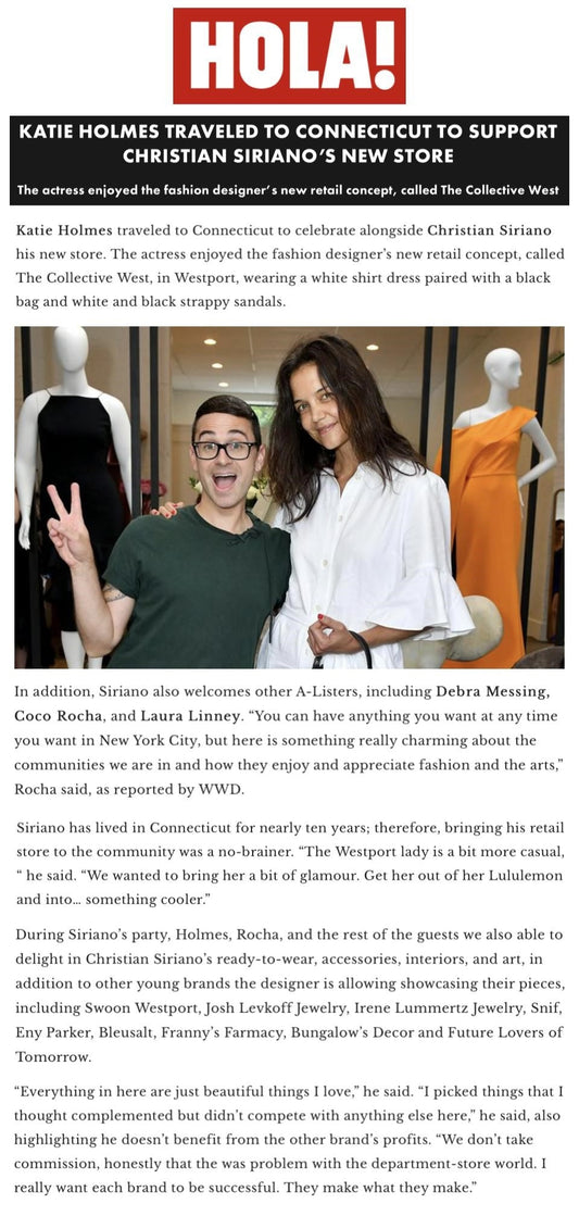 Katie Holmes Traveled to Connecticut to Support Christian Siriano's New Store-Bleusalt