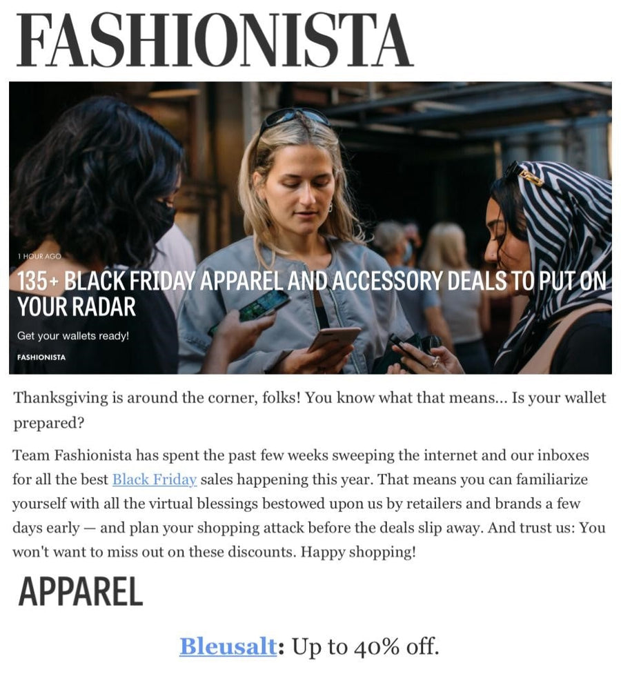 135+ Black Friday Apparel and Accessory Deals to Put on Your Radar-Bleusalt