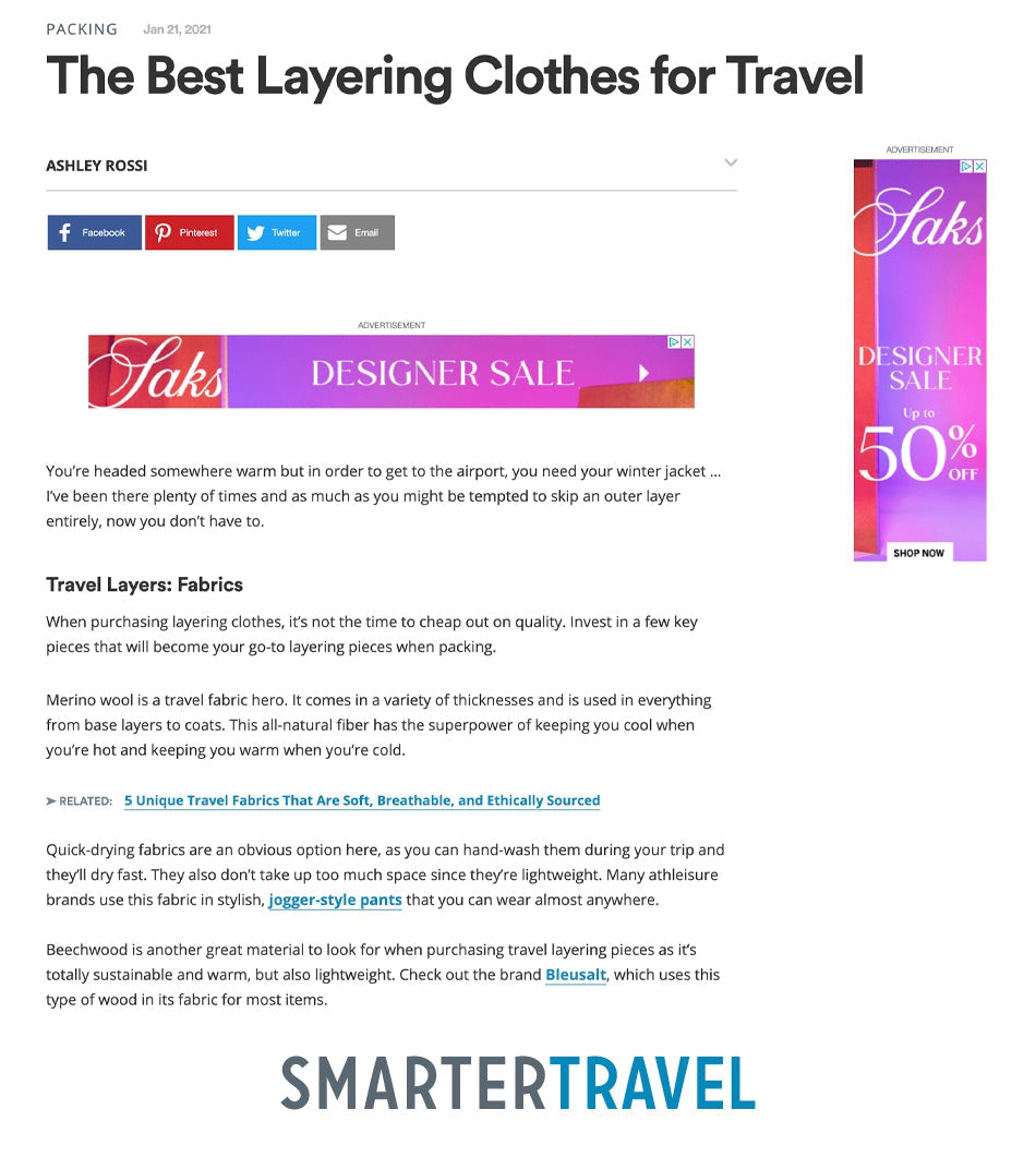 The Best Layering Clothes for Travel-Bleusalt