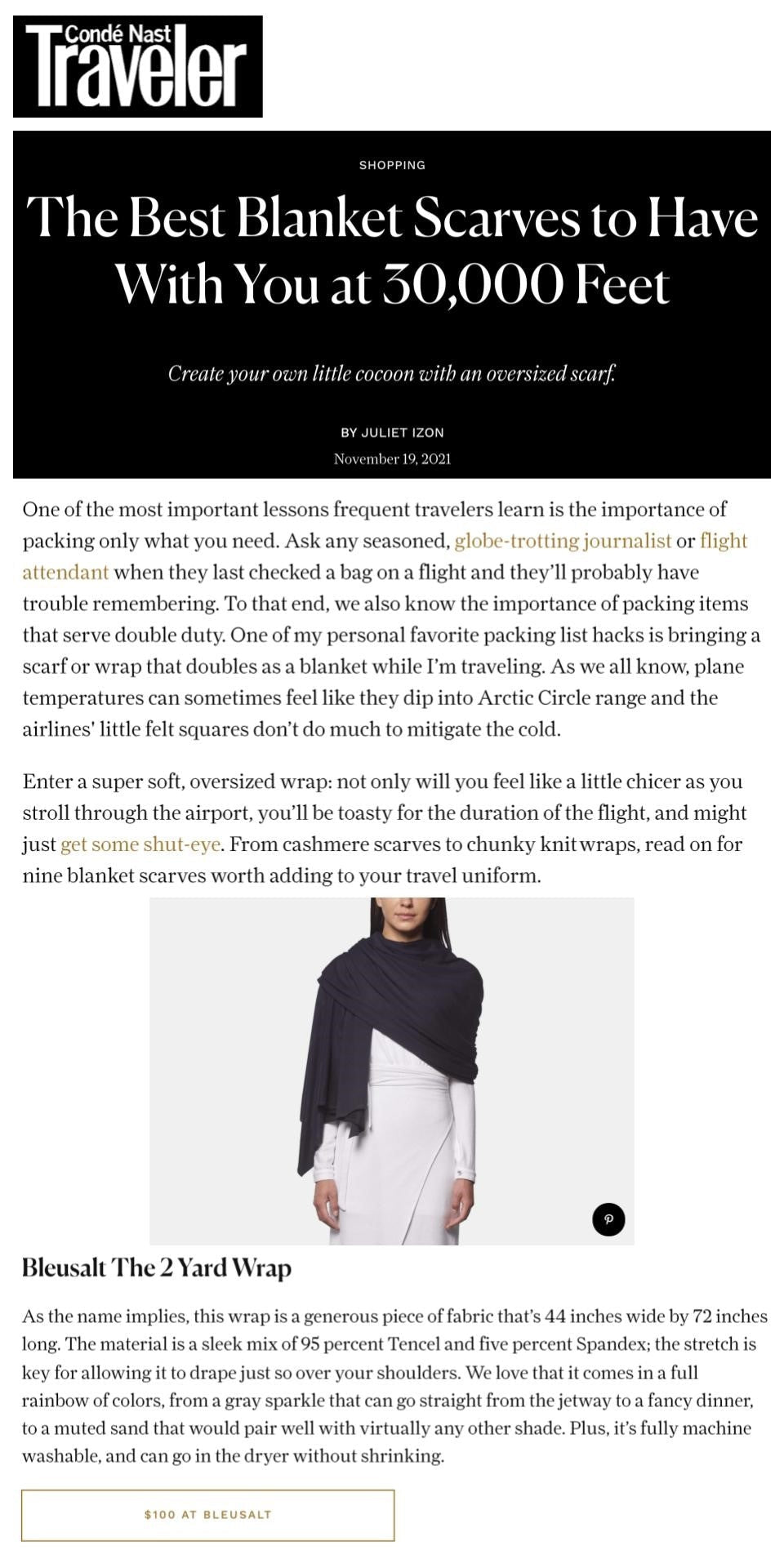 The Best Blanket Scarves to Have with you at 30,000 Feet-Bleusalt