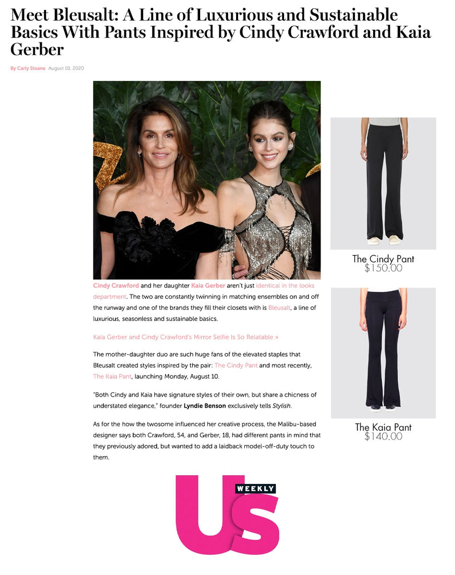 Meet Bleusalt: A Line of Luxurious and Sustainable Basics With Pants Inspired by Cindy Crawford and Kaia Gerber-Bleusalt