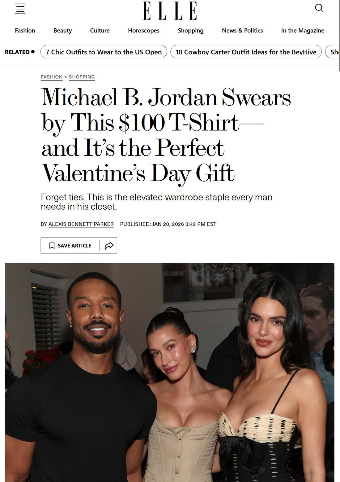 Michael B. Jordan Swears by This $100 T-Shirt—and It’s the Perfect Valentine’s Day Gift