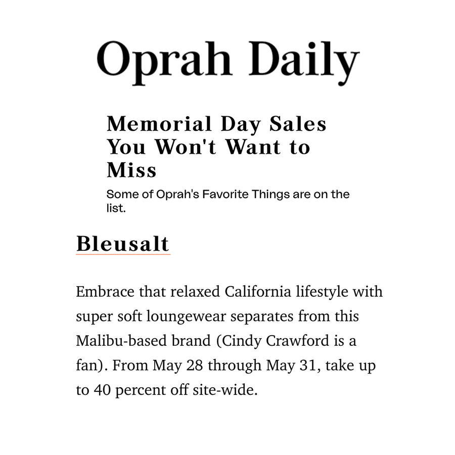 Memorial Day Sales You Won't Want to Miss-Bleusalt