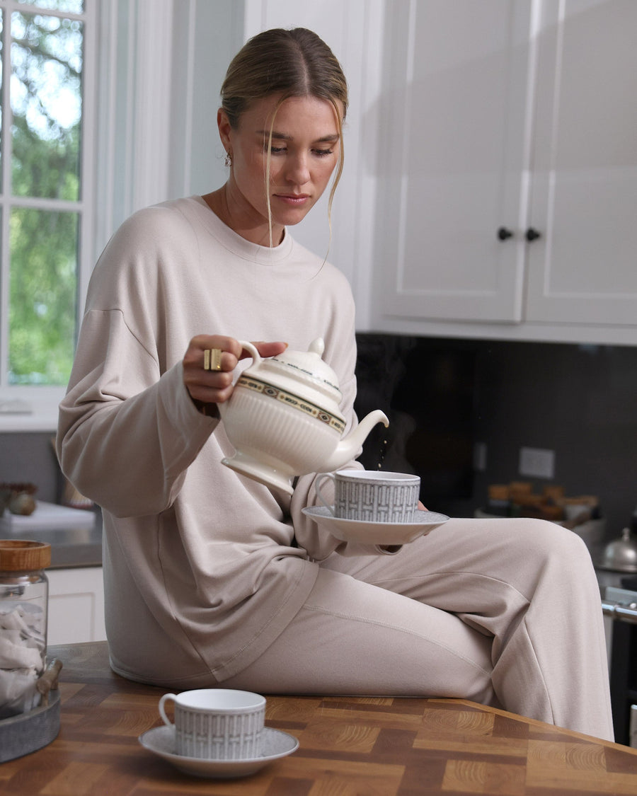 Bleusalt women’s oversized long-sleeve crew