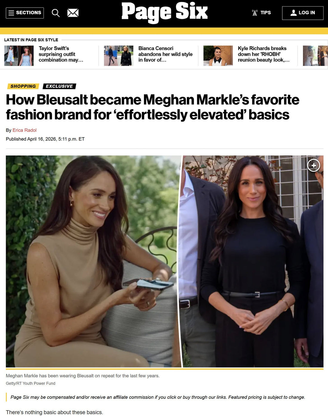 How Bleusalt became Meghan Markle’s favorite fashion brand for ‘effortlessly elevated’ basics