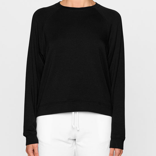 Black | Women's Raglan Crew by Bleusalt