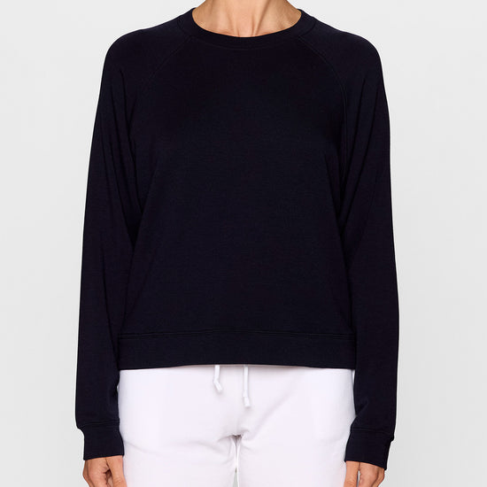 Navy | Women's Raglan Crew by Bleusalt