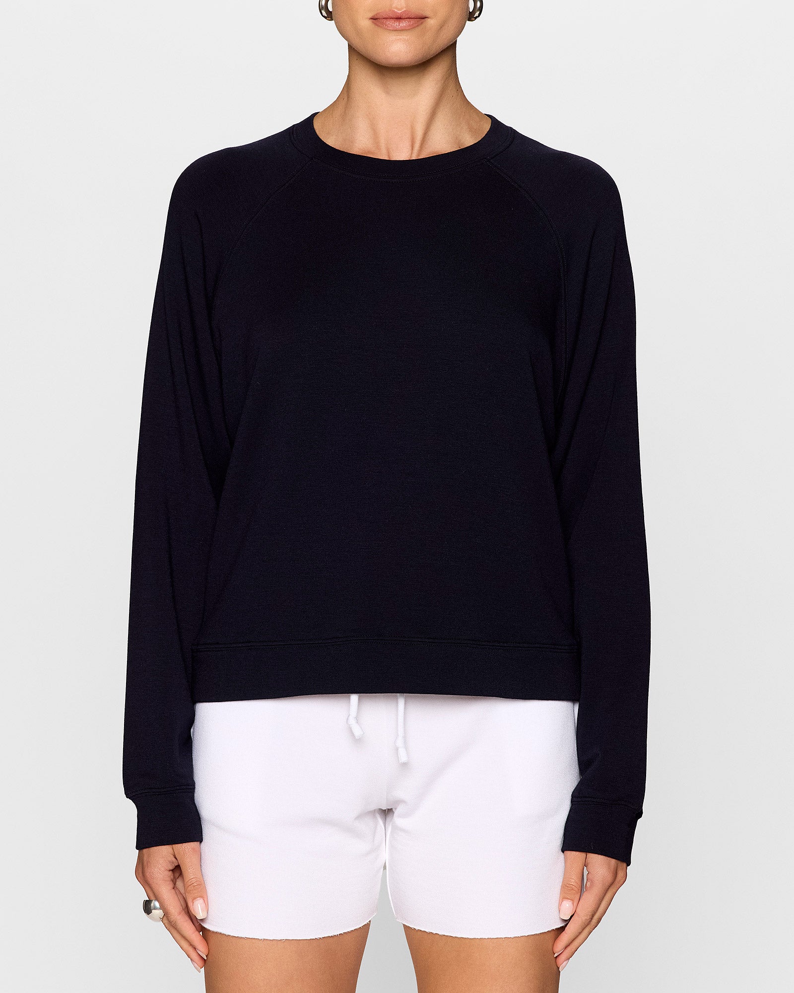 Navy | Women's Raglan Crew by Bleusalt