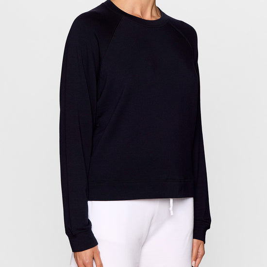 Navy | Women's Raglan Crew by Bleusalt