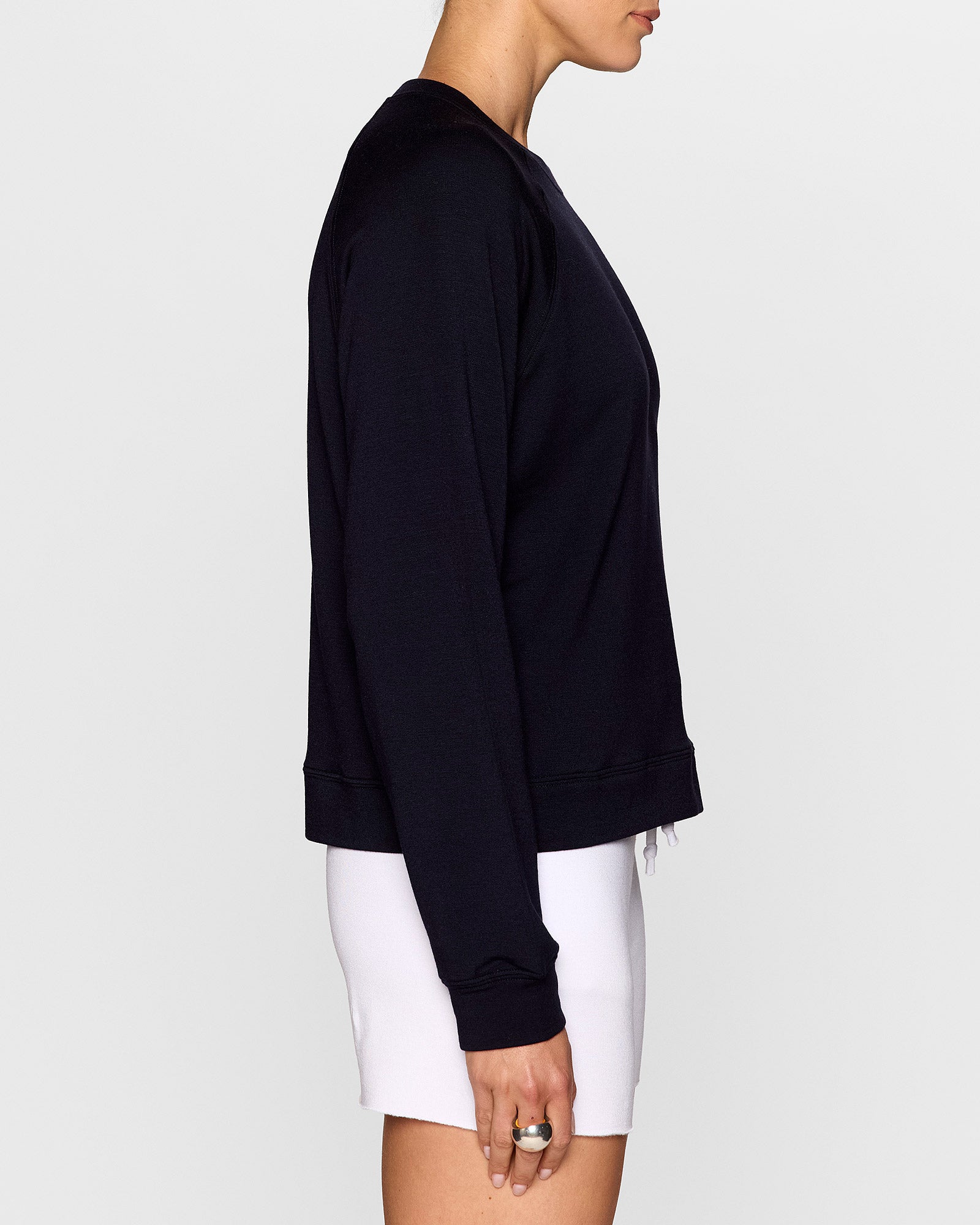 Navy | Women's Raglan Crew by Bleusalt
