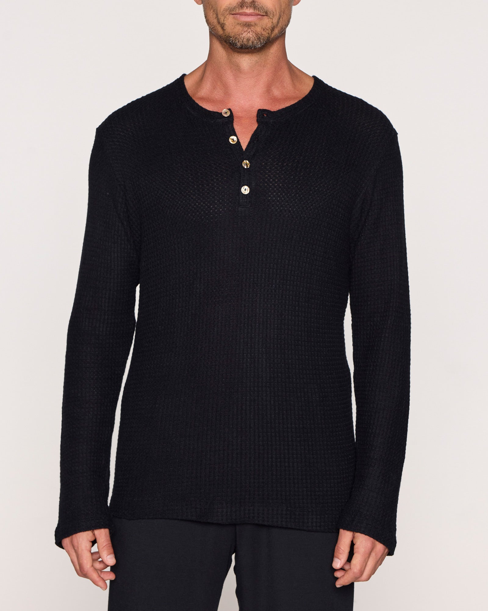 The Men's Waffle Henley – Bleusalt