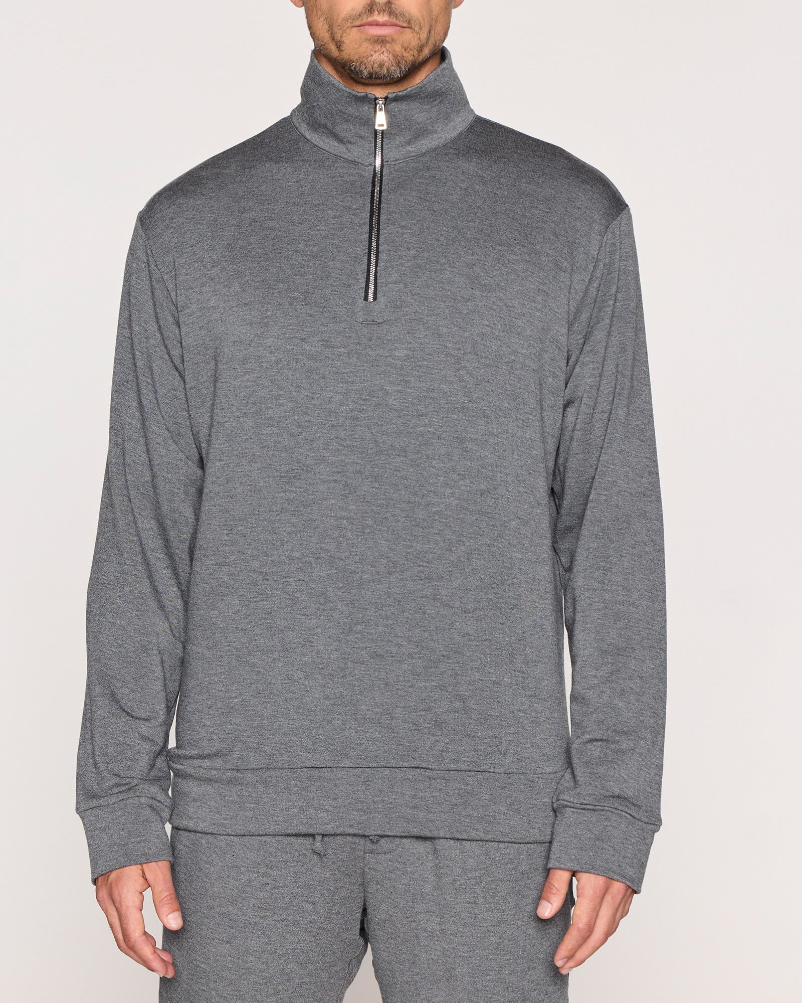Dark Gray | The Men's 1/4 Zip Front