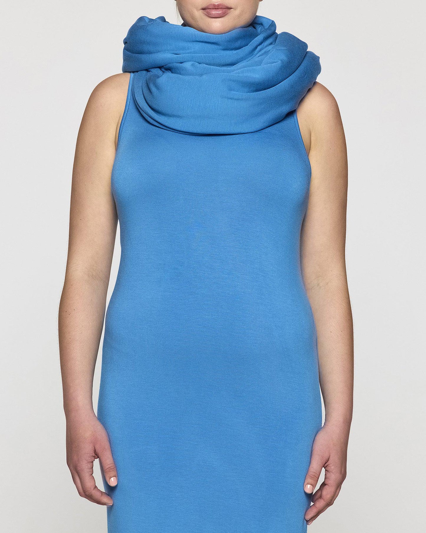 Pacific Bleu | Rich Blue Neck Wrap Scarf