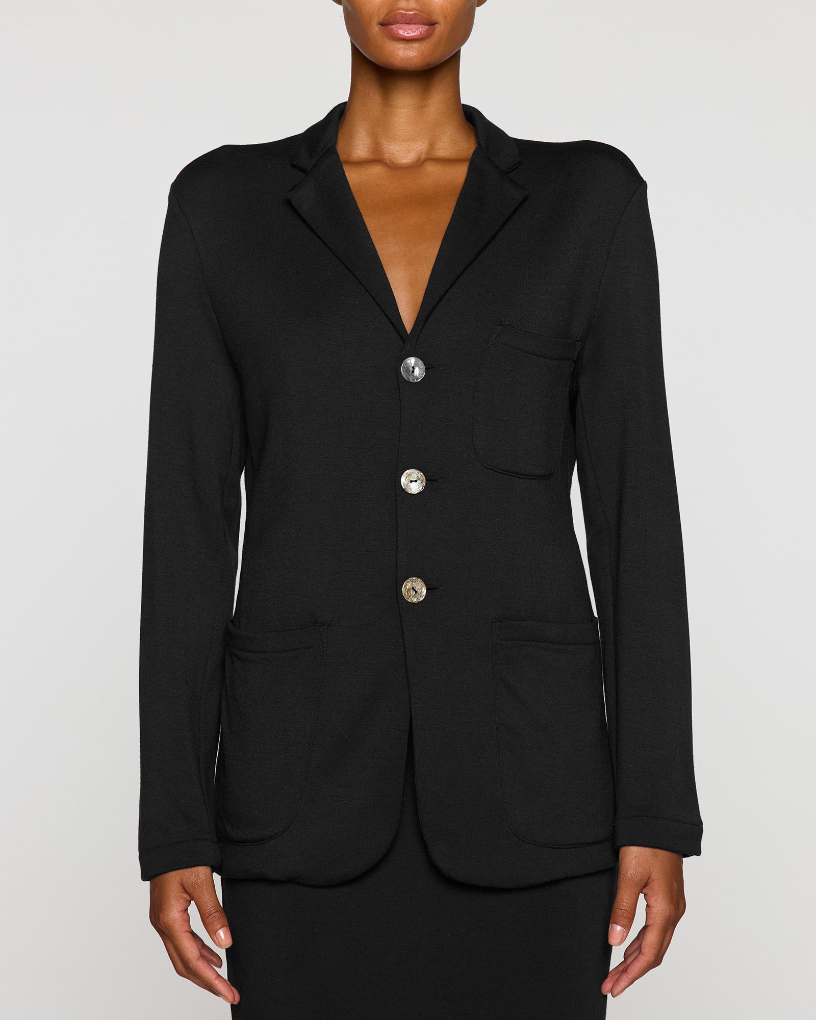 Womens black boyfriend top coat